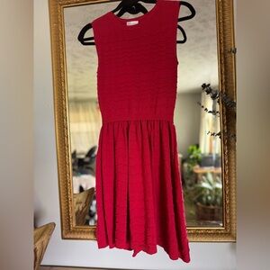 RED Valentino Red Sleeveless Crew Neck Sundress